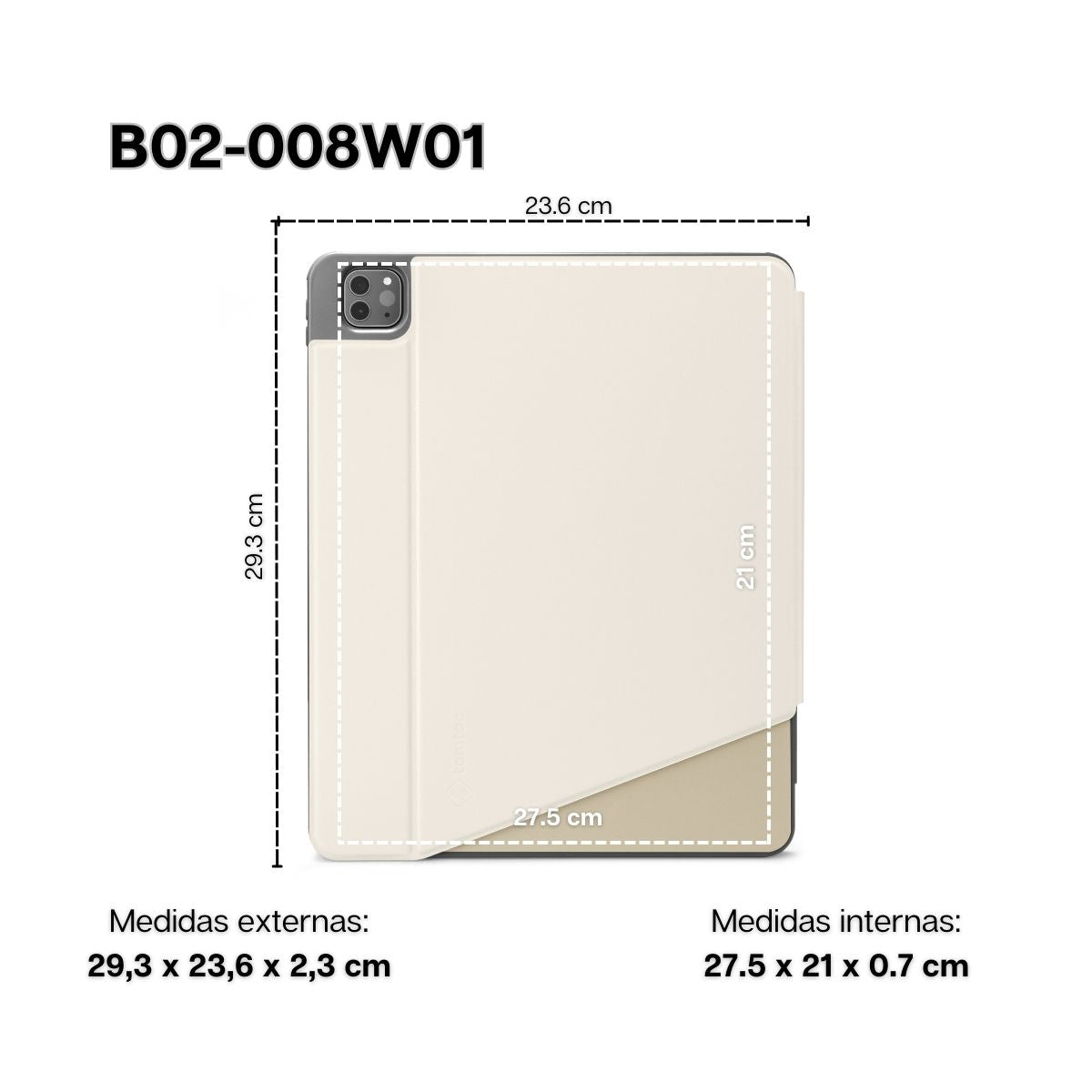 Funda Rígida B02 para iPad Pro 12,9'' M1 / M2