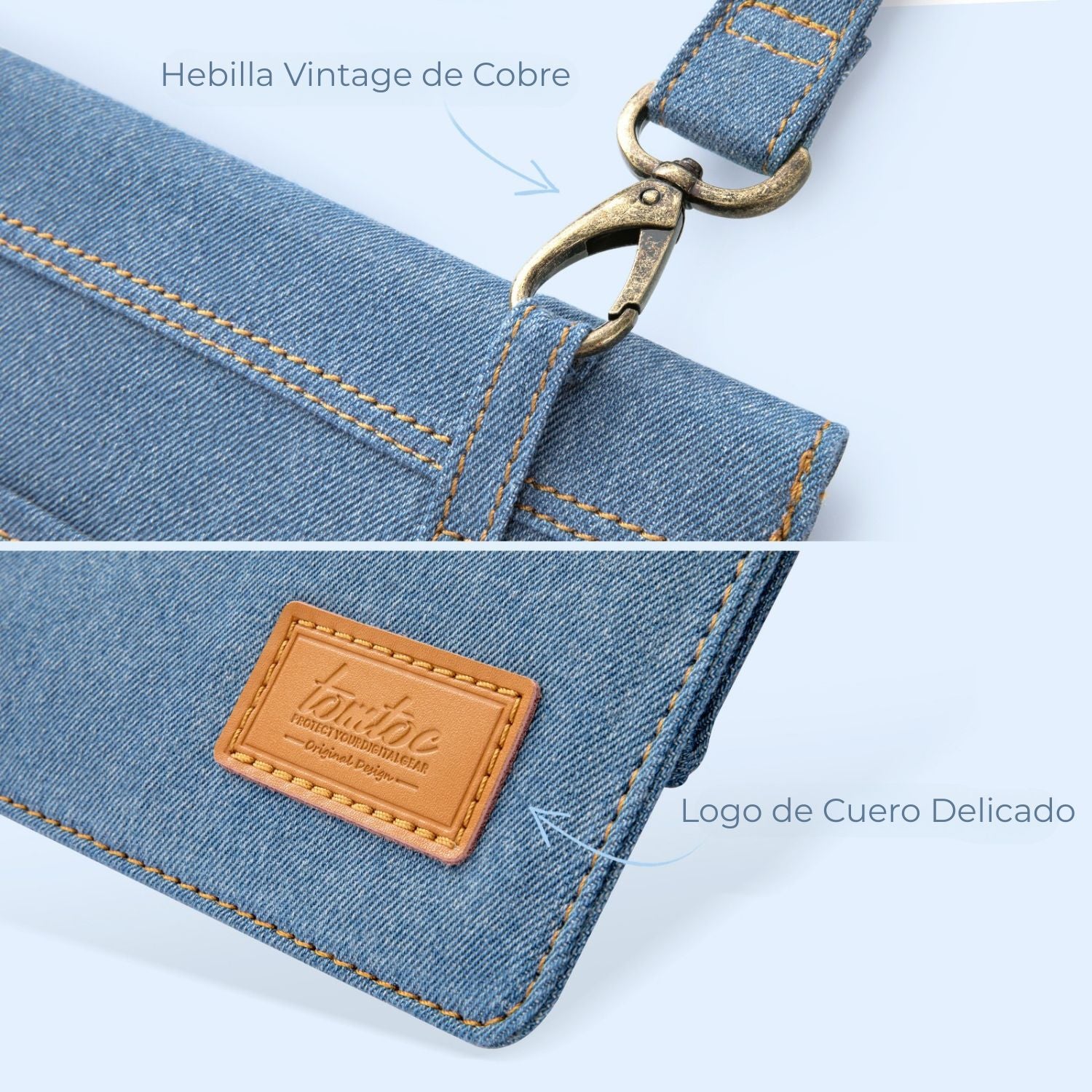 Funda con Correa Denim-H26 para MacBook Air / Pro de 13”