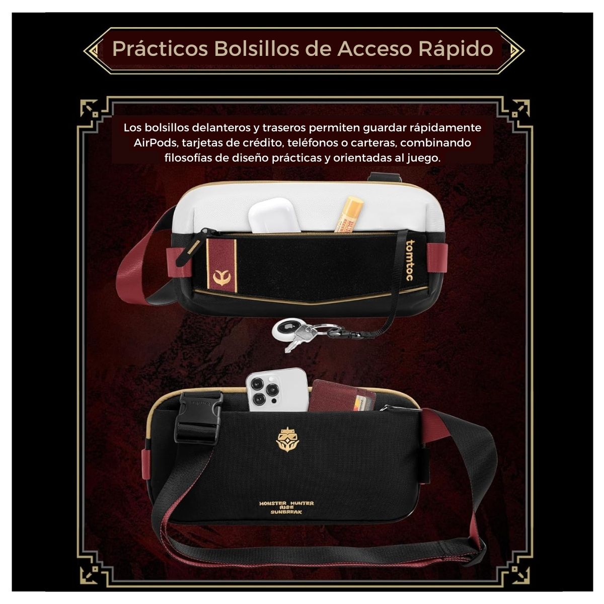 Bolso Bandolera Monster Hunter Royal Order S para iPad Mini / N Switch 2