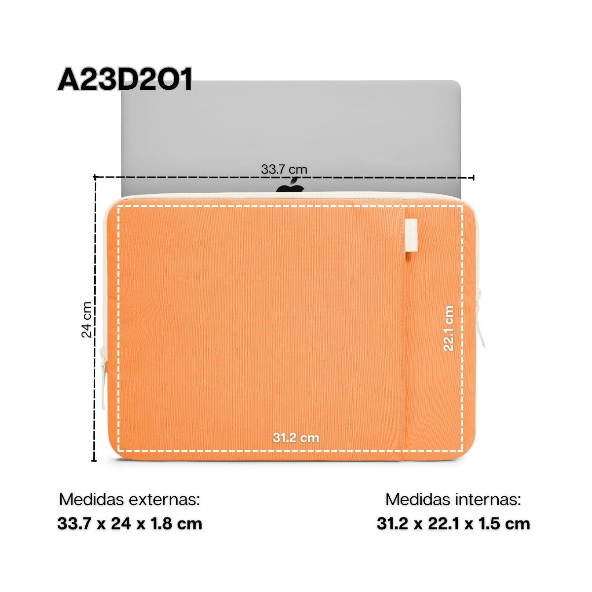 Funda Lady-A23 para Macbook 14” con Estuche Organizador