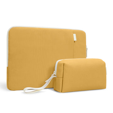 Funda Lady-A23 para MacBook 13" con Organizador de Accesorios – Amarillo
