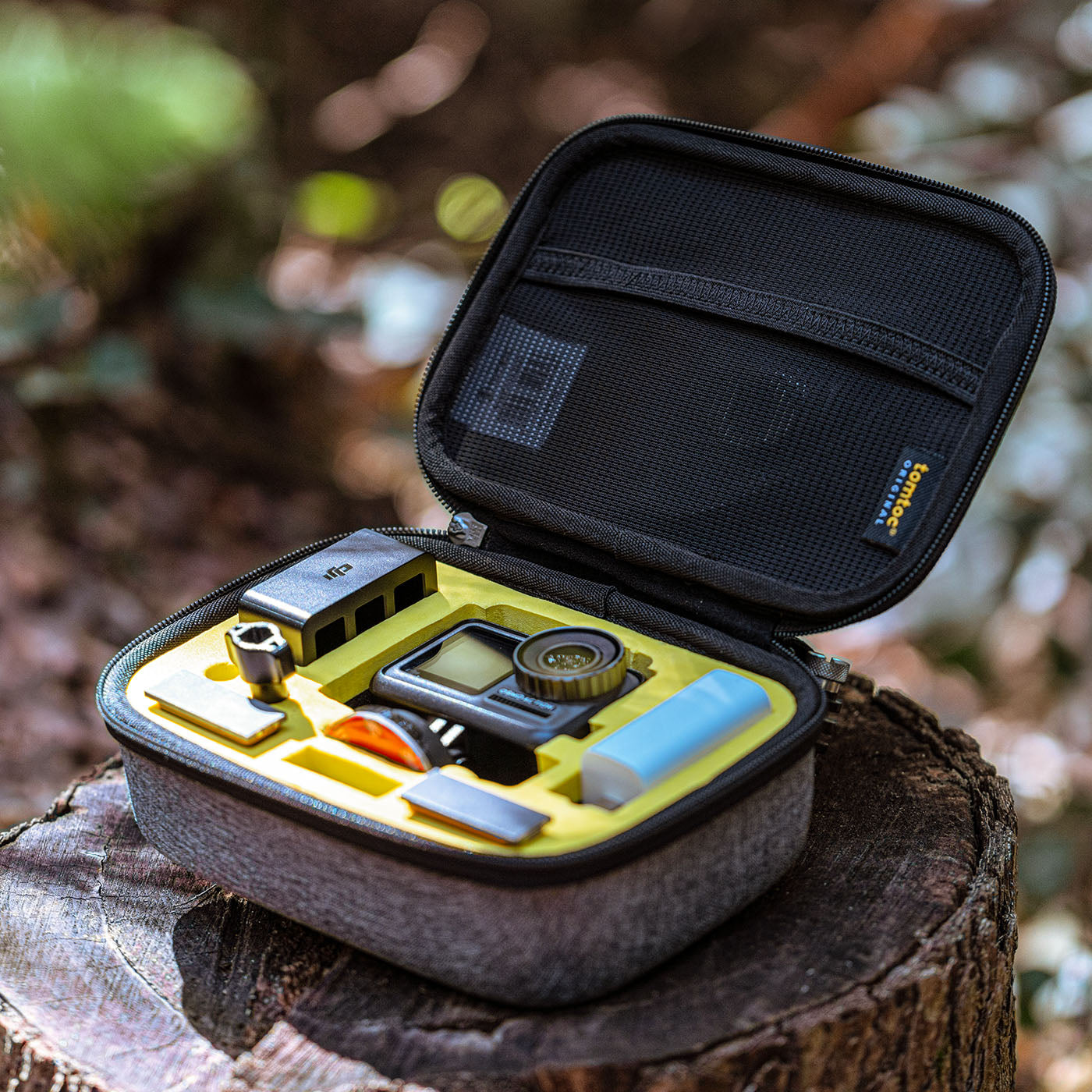 Estuche de almacenamiento para cámara / GoPro – Gris